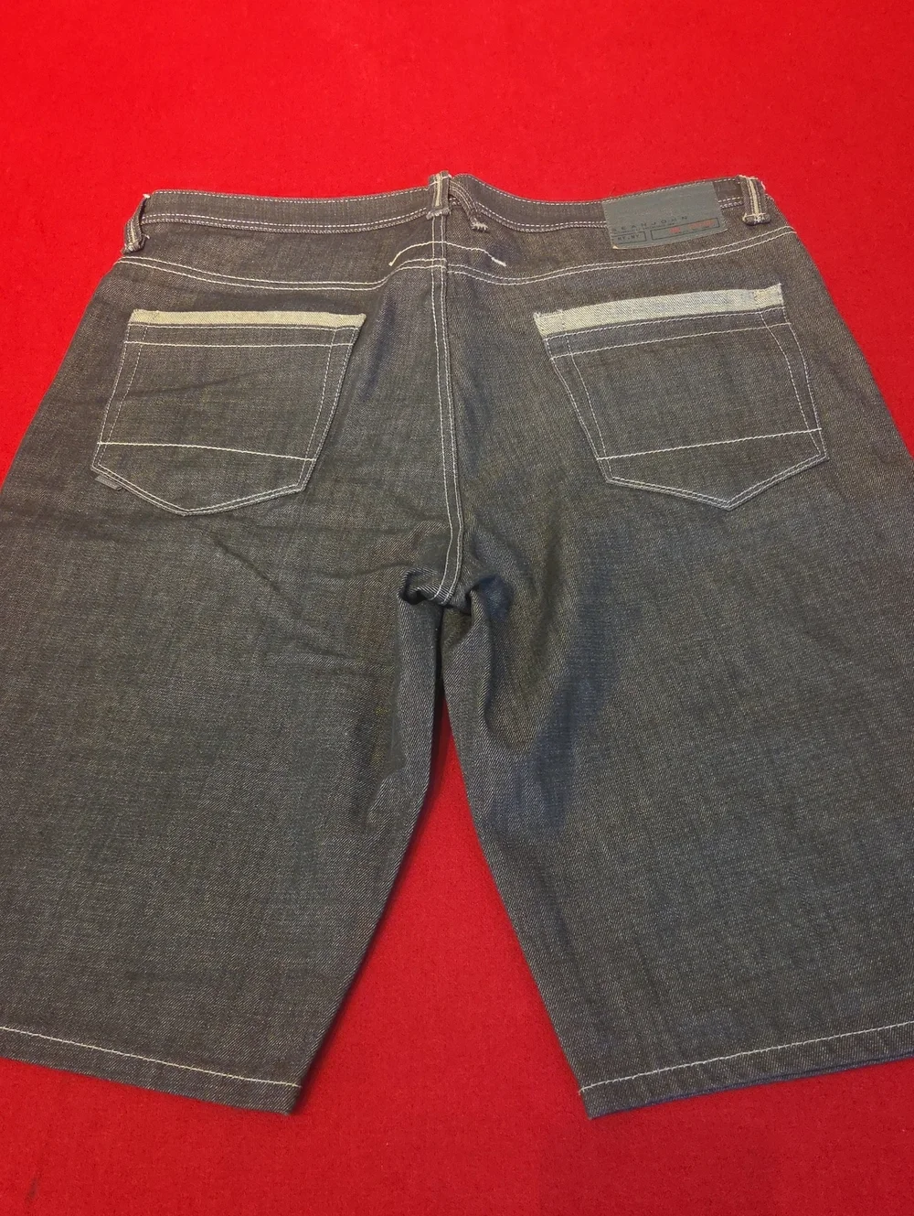 Men's waisr size 36 long Dark Gray Denim Shorts - Classic Back Pocket Design